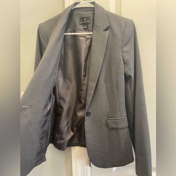 Worthington Gray Blazer Size 4 - Picture 2 of 4